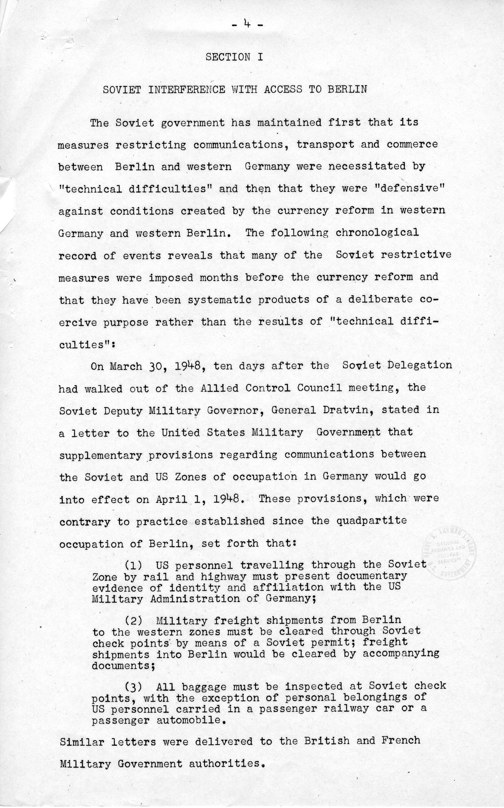 Press Release, The Berlin Crisis: A Report on the Moscow Discussions, 1948