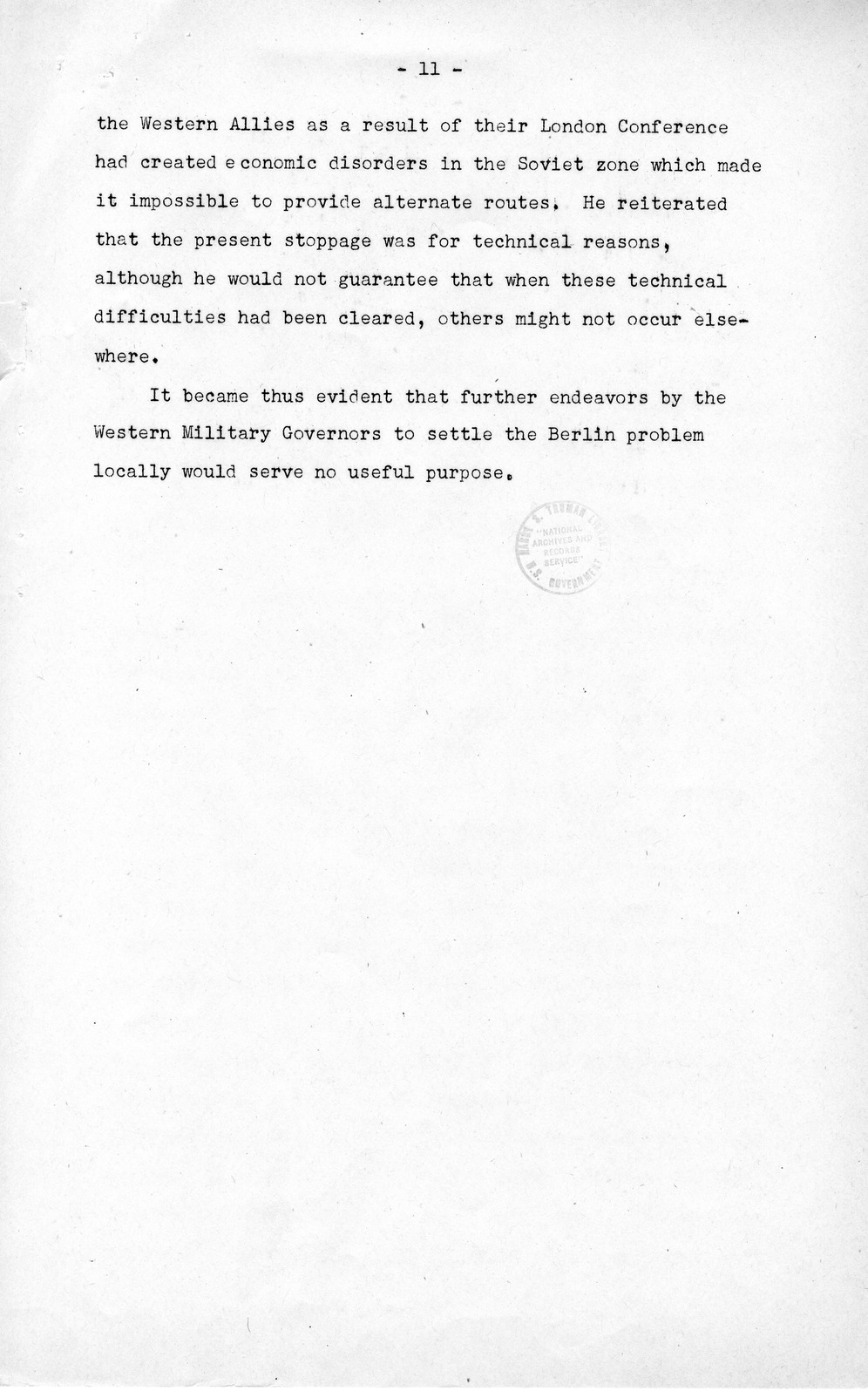 Press Release, The Berlin Crisis: A Report on the Moscow Discussions, 1948