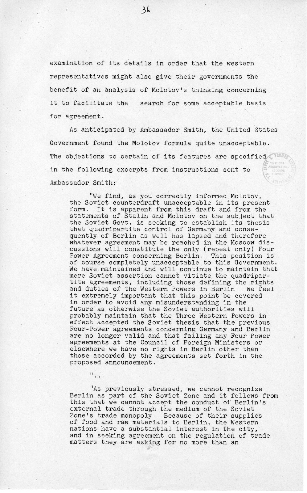 Press Release, The Berlin Crisis: A Report on the Moscow Discussions, 1948