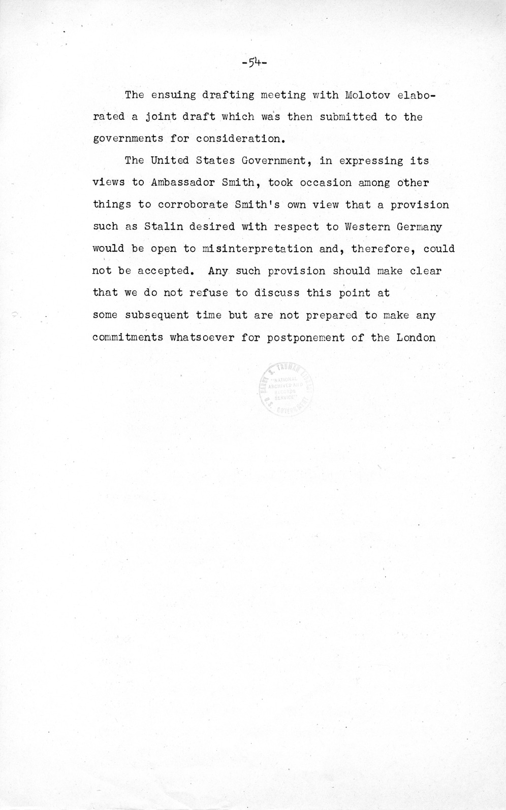 Press Release, The Berlin Crisis: A Report on the Moscow Discussions, 1948