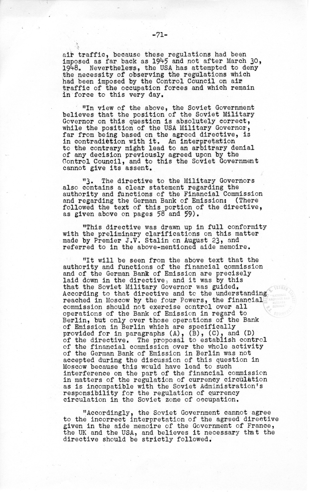 Press Release, The Berlin Crisis: A Report on the Moscow Discussions, 1948