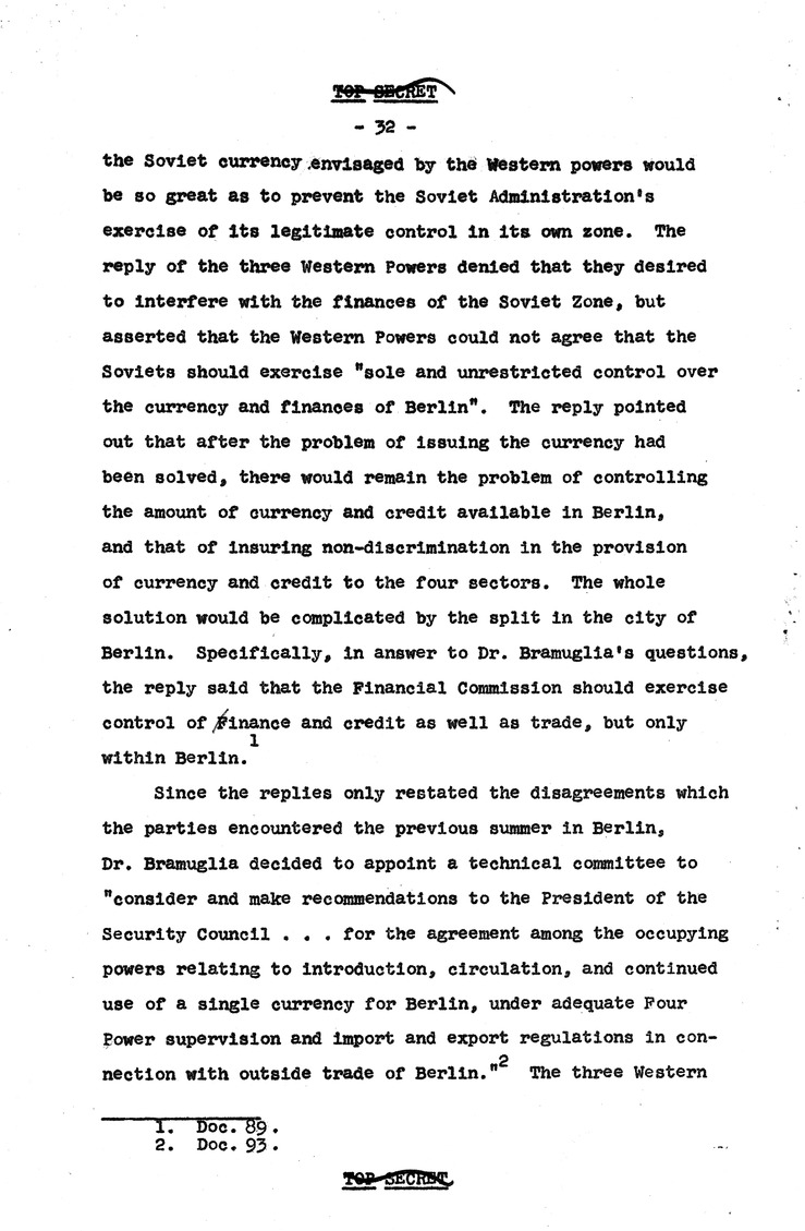 Report Draft, The Berlin Crisis, Research Project Number 17, Department of State