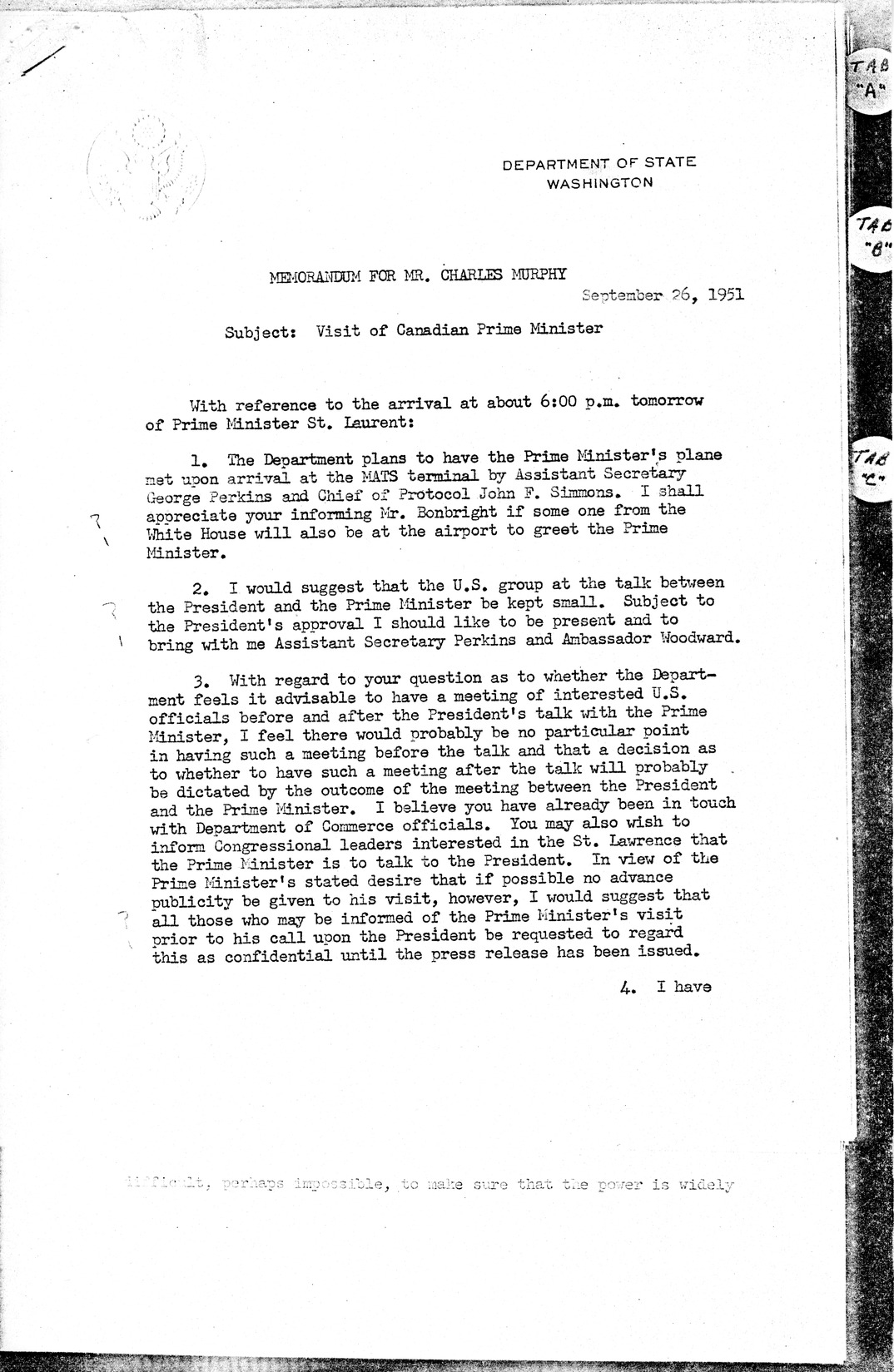 Memorandum from James Webb to Charles Murphy, with Attachments [Sanitized Copy]