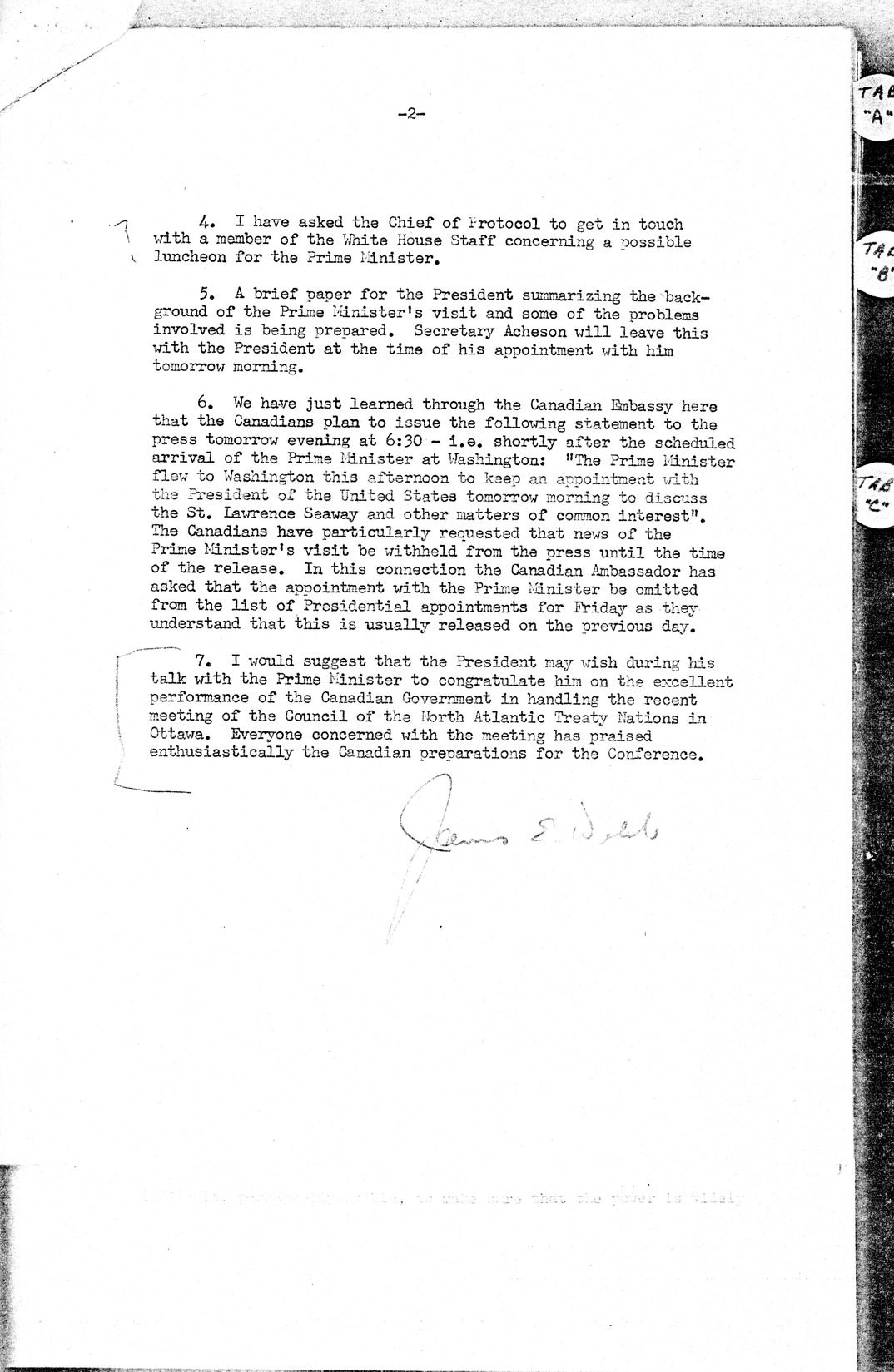 Memorandum from James Webb to Charles Murphy, with Attachments [Sanitized Copy]