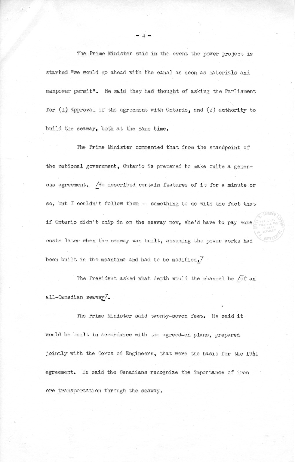 Memorandum from George Elsey to President Harry S. Truman, with Attachment