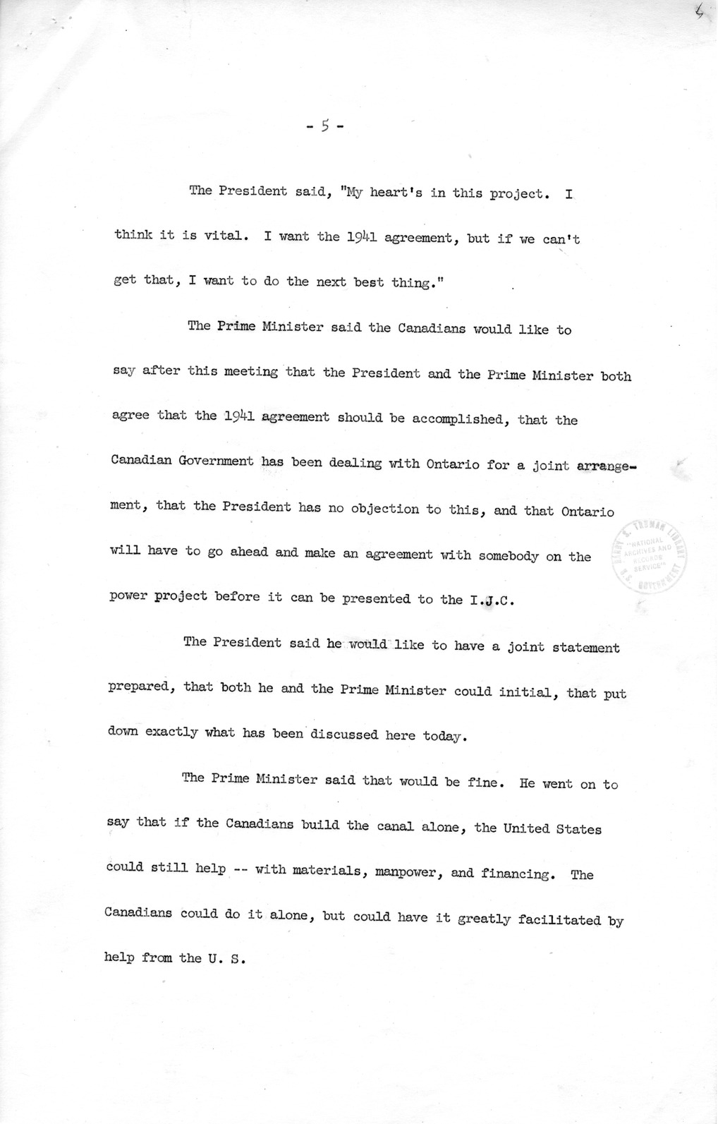 Memorandum from George Elsey to President Harry S. Truman, with Attachment