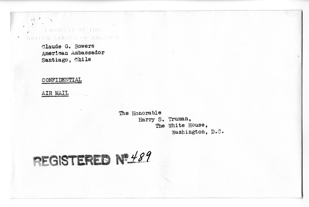 Correspondence Between Ambassador Claude Bowers and President Harry S. Truman