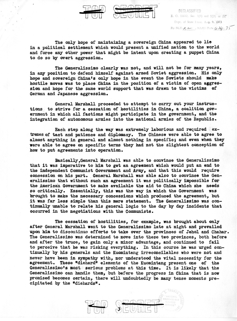 Memorandum from Secretary of State James Byrnes to Matthew Connelly, with Attached Memorandum from James Shepley to President Harry S. Truman