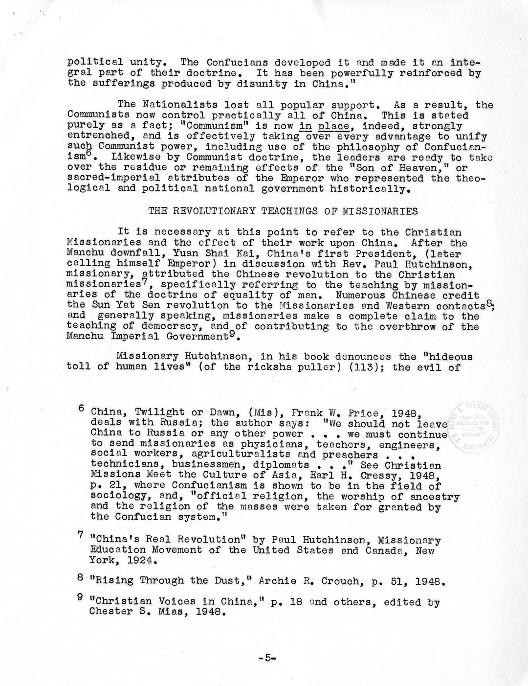 Memorandum by Maury Maverick, Concerning Asia (Principally China) and the Psychological Factors of Unity There