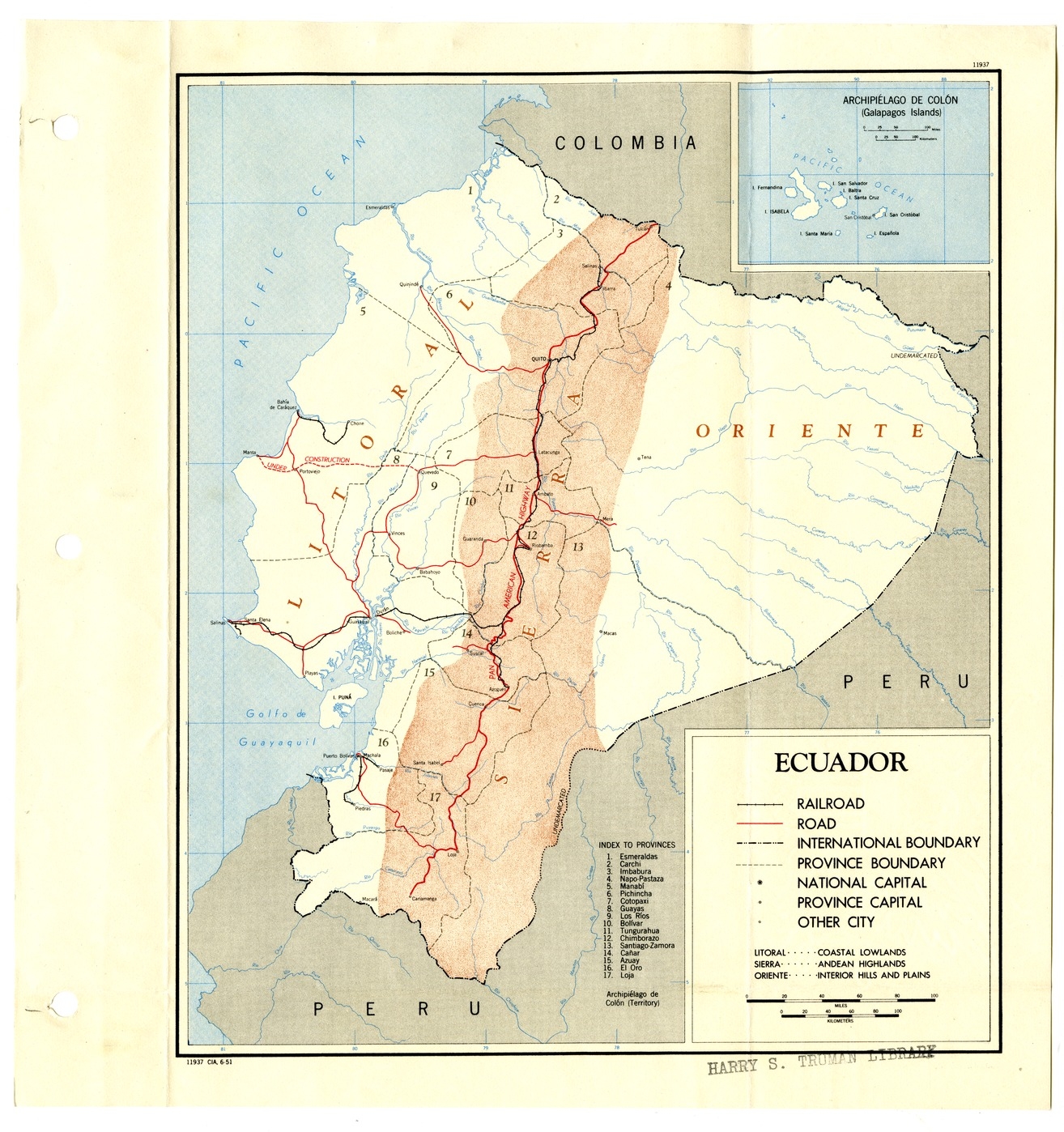 Report, Background Memoranda on Visit to the United States of Galo Plaza, President of the Republic of Ecuador