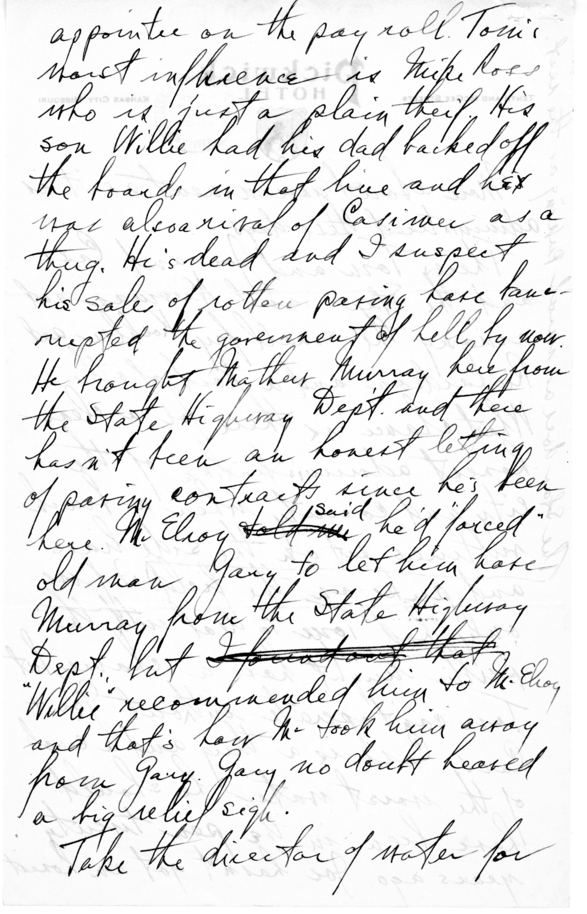 Longhand Note of Judge Harry S. Truman