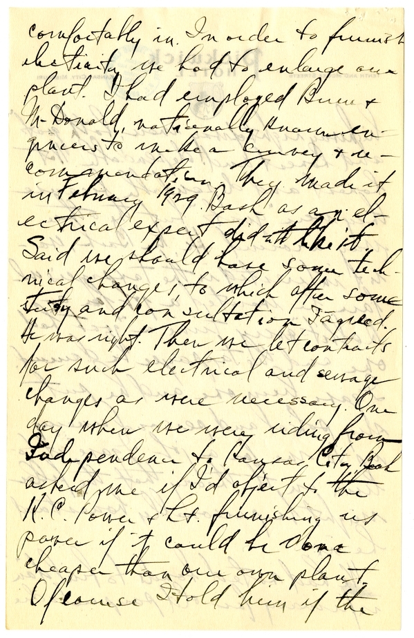 Longhand Note of President Harry S. Truman