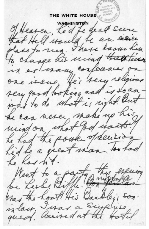 Longhand Note of President Harry S. Truman [includes June 1, 4, and 5, 1945]