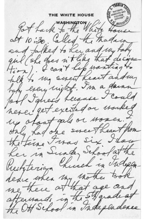 Longhand Note of President Harry S. Truman [includes June 1, 4, and 5, 1945]