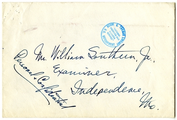 Unsent Letter from President Harry S. Truman to William Southern