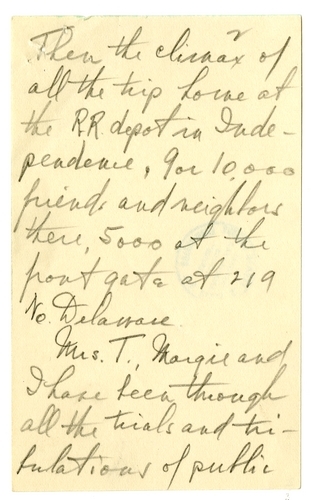 Longhand Note of Former President Harry S. Truman