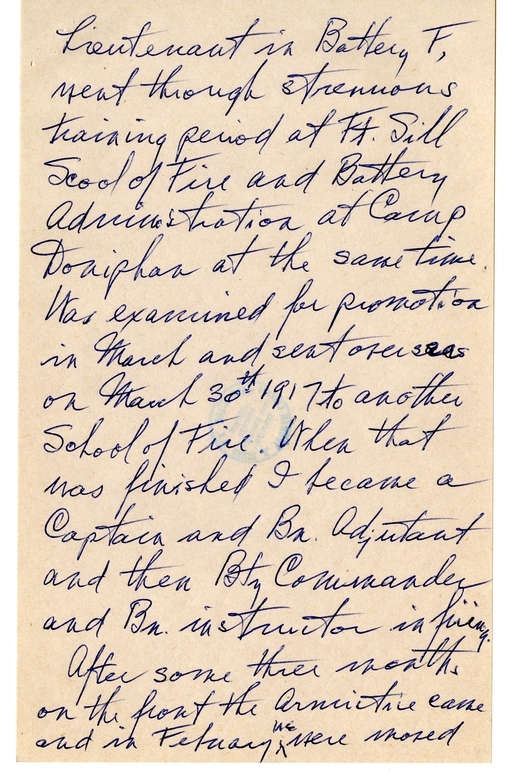 Longhand Note of Former President Harry S. Truman