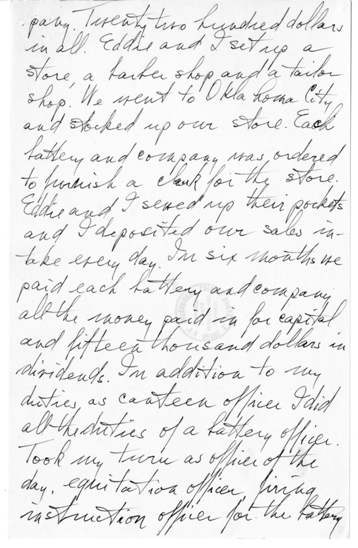 Longhand Note of President Harry S. Truman