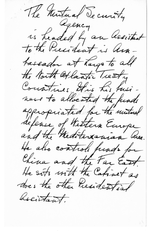 Longhand Note of President Harry S. Truman