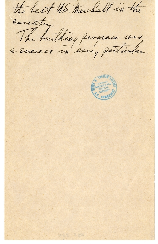 Longhand Note of President Harry S. Truman