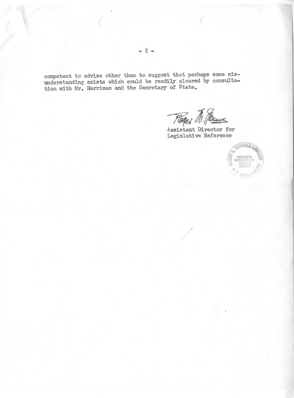 Memorandum from Roger Jones to Richard Neustadt