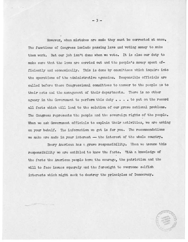 Speech of Senator Harry S. Truman, Lexington, Missouri