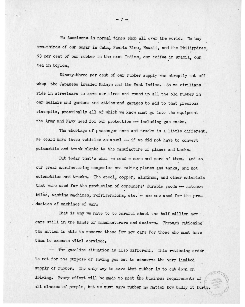 Speech of Senator Harry S. Truman in Jackson County, Missouri