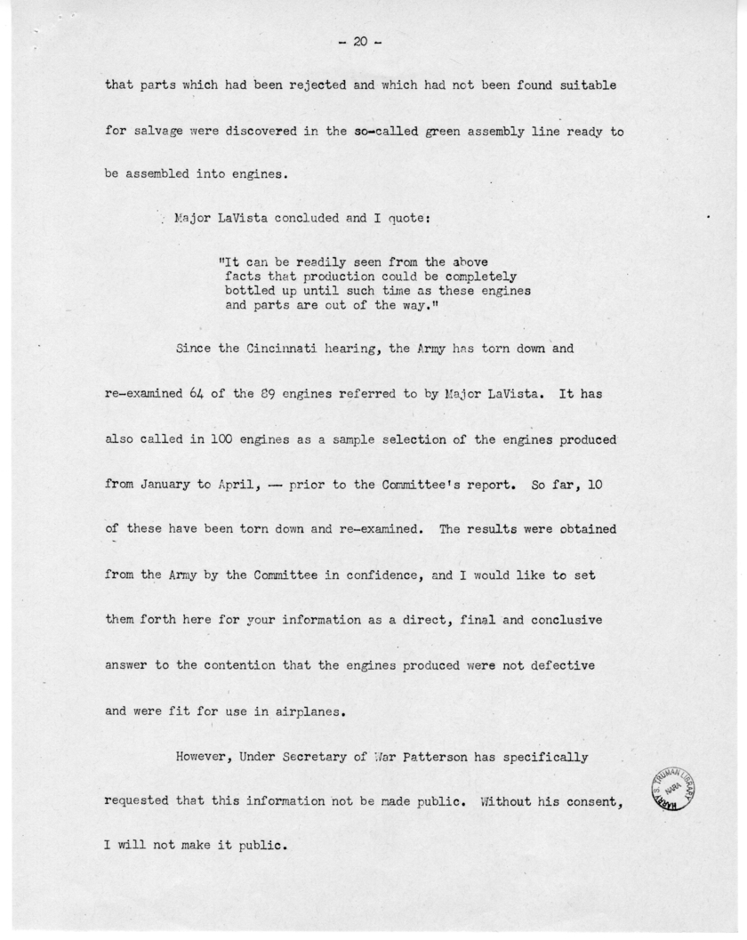 Speech of Senator Harry S. Truman Delivered over the Blue Network, Shenandoah, Iowa