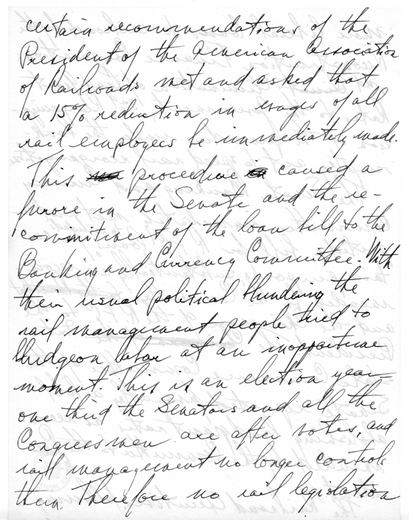 Handwritten Speech Draft of Senator Harry S. Truman