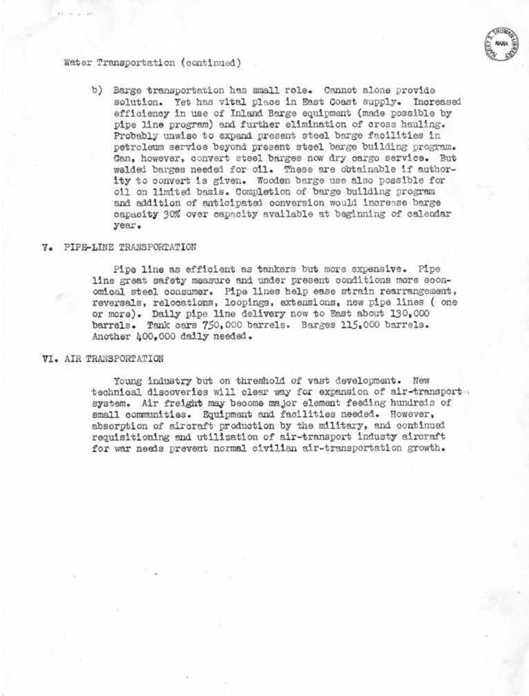 Speech Outline for Senator Harry S. Truman