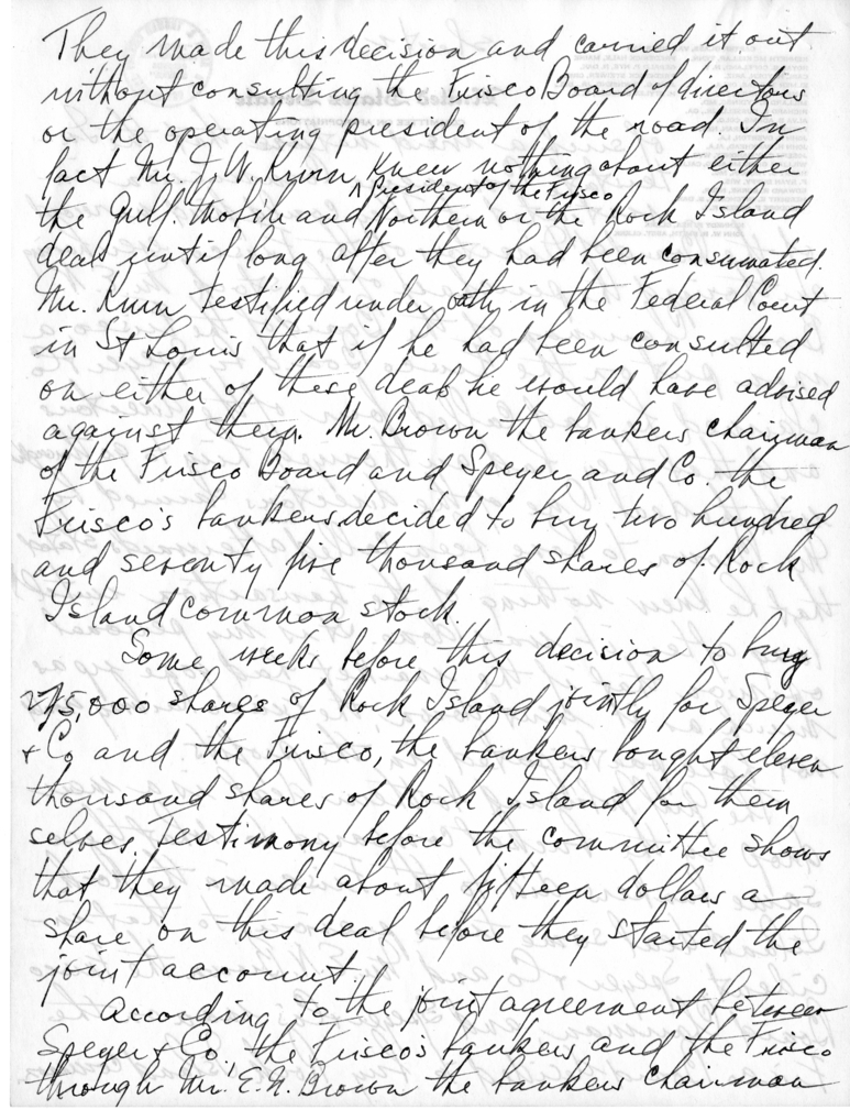 Handwritten Speech Draft of Senator Harry S. Truman