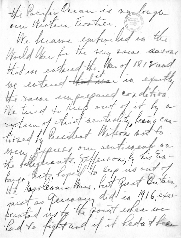 Draft Speech of Senator Harry S. Truman to the National Aviation Forum