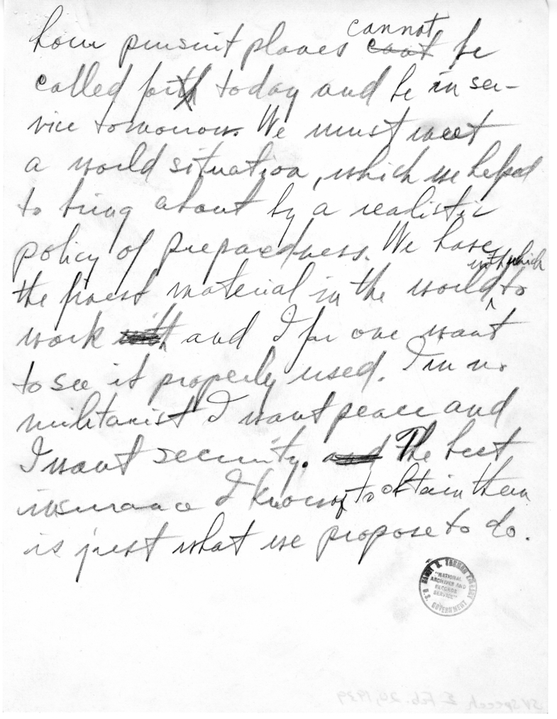 Draft Speech of Senator Harry S. Truman to the National Aviation Forum