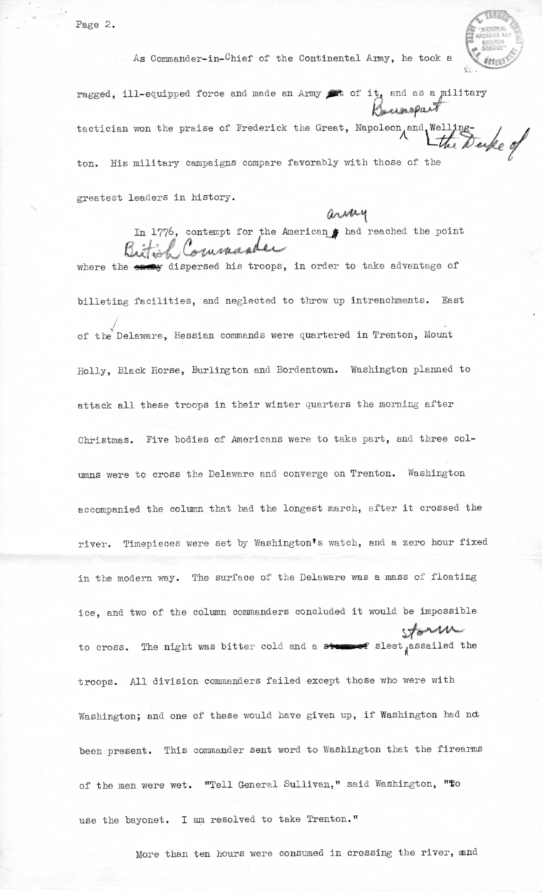 Draft Radio Speech of Senator Harry S. Truman