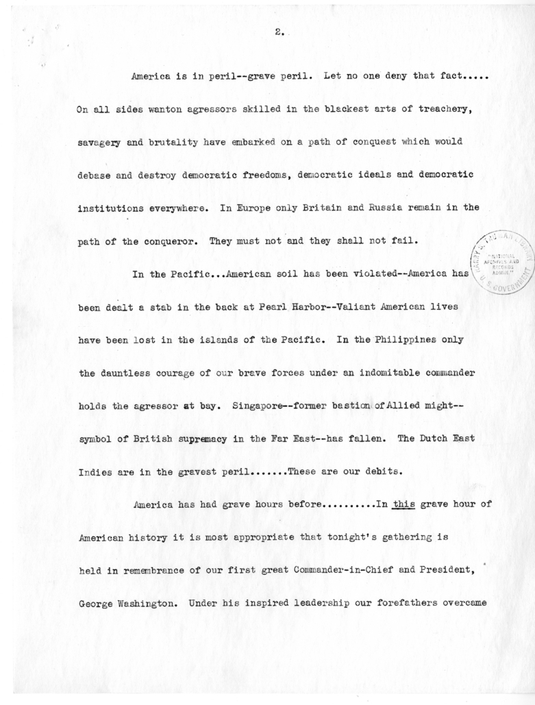 Speech of Senator Harry S. Truman at Philadelphia, Pennsylvania