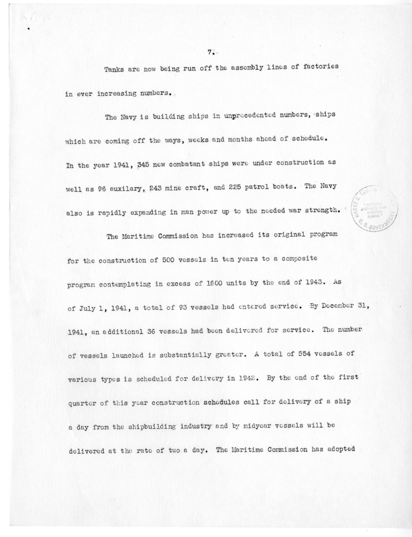 Draft Speech of Senator Harry S. Truman delivered at Philadelphia, Pennsylvania