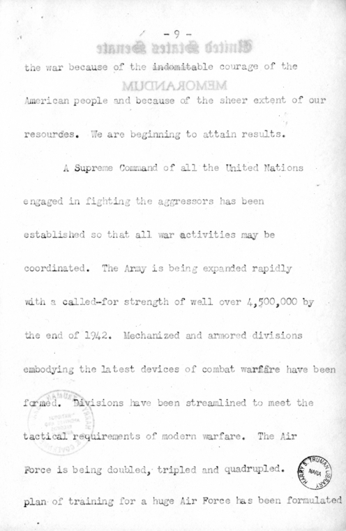 Speech of Senator Harry S. Truman at St. Louis, Missouri