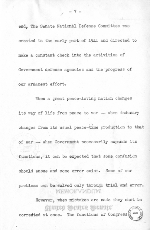 Speech of Senator Harry S. Truman at Perryville, Missouri