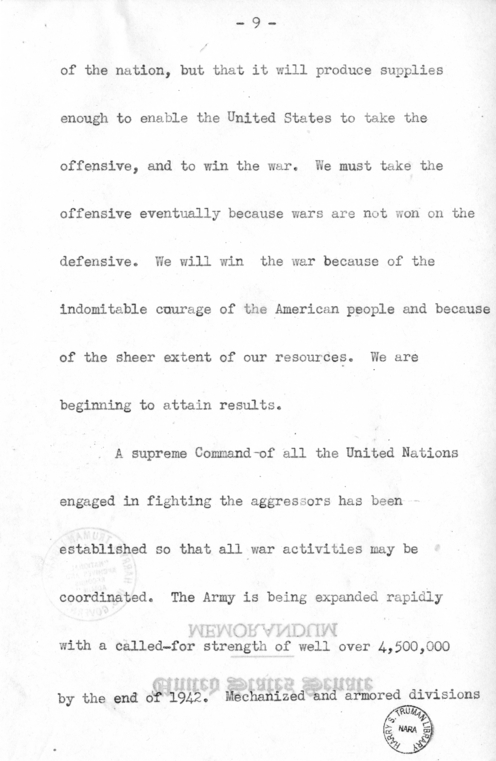 Speech of Senator Harry S. Truman at Perryville, Missouri