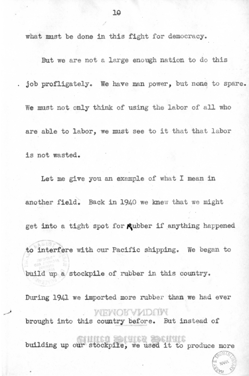 Campaign Speech of Senator Harry S. Truman