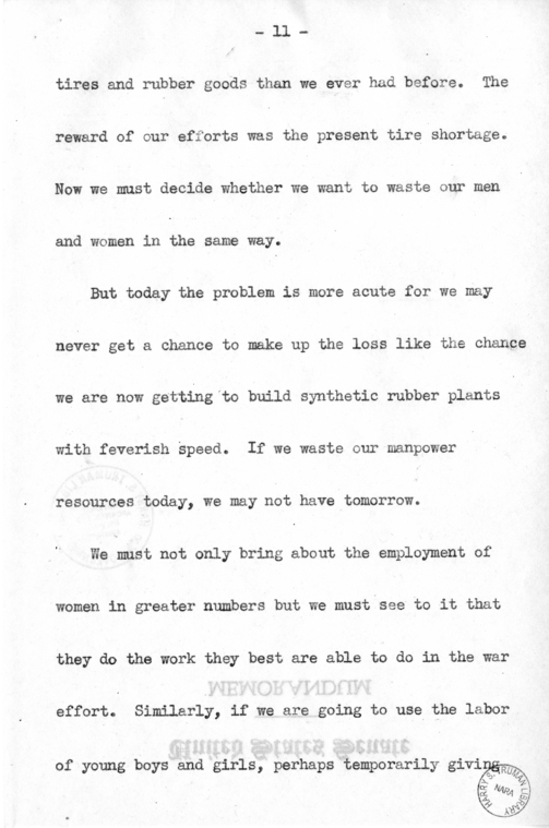 Campaign Speech of Senator Harry S. Truman