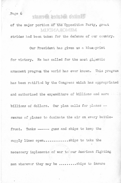 Speech of Senator Harry S. Truman in the 2nd Congressional District of Illinois