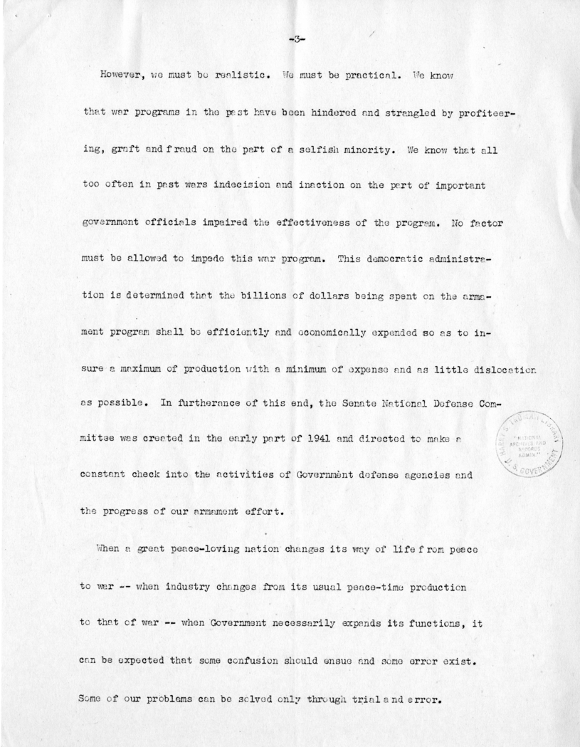 Speech of Senator Harry S. Truman at Caruthersville, Missouri