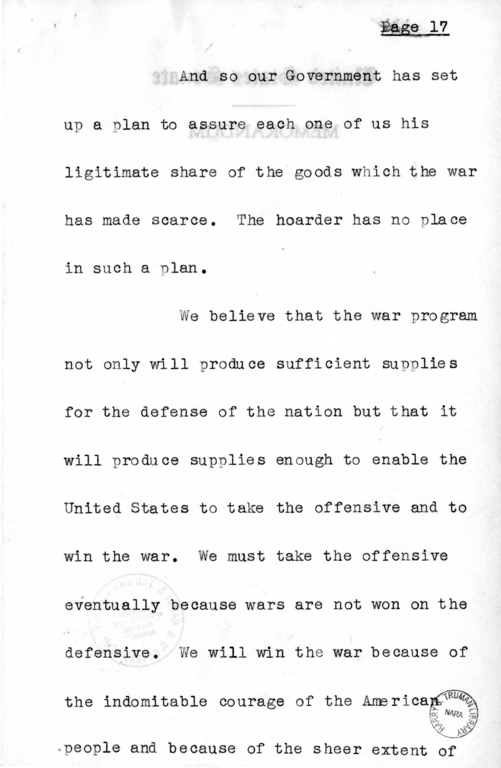 Speech of Senator Harry S. Truman at Jackson County, Missouri