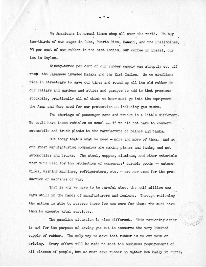 Speech of Senator Harry S. Truman at Jackson County, Missouri