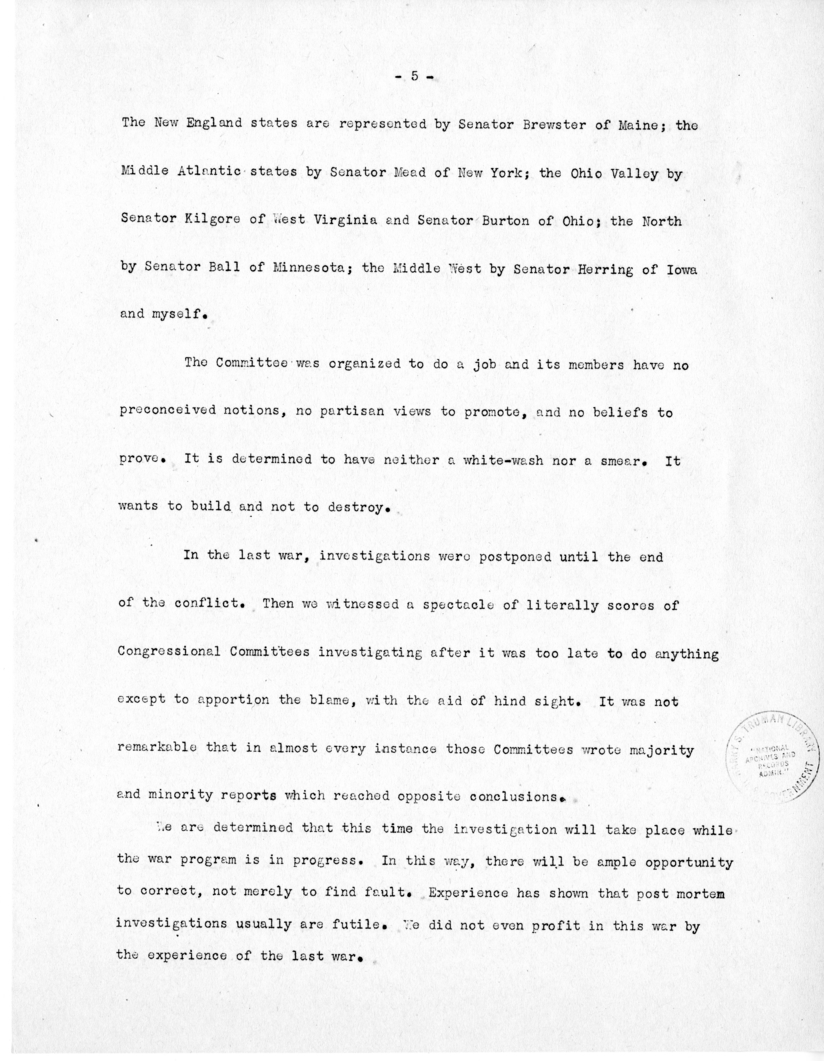 Speech of Senator Harry S. Truman Before the Annual Meeting of the Mississippi Valley Flood Control Association at New Orleans, Louisiana