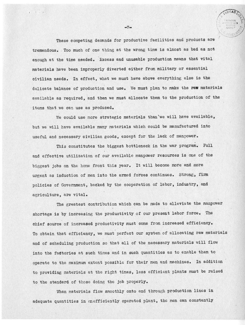 Speech of Senator Harry S. Truman in Cleveland, Ohio