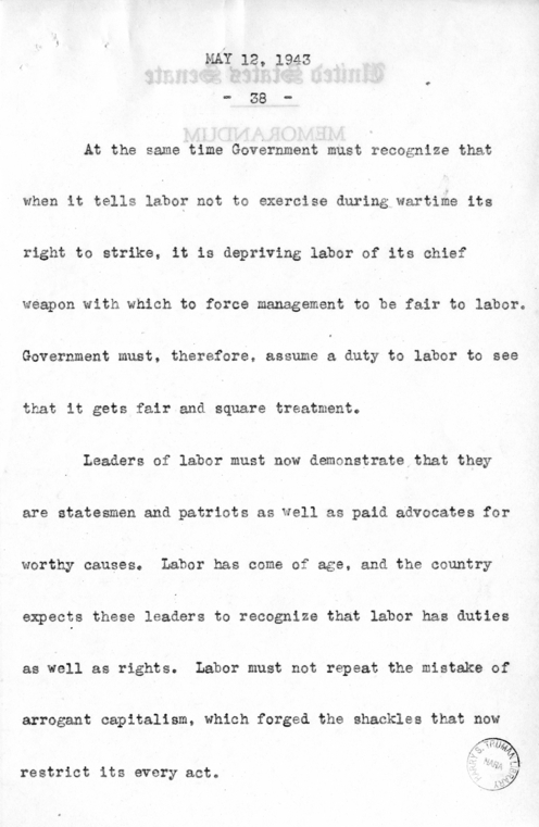 Speech of Senator Harry S. Truman Before the Southern Supply & Machinery Distributors at Cincinnati, Ohio