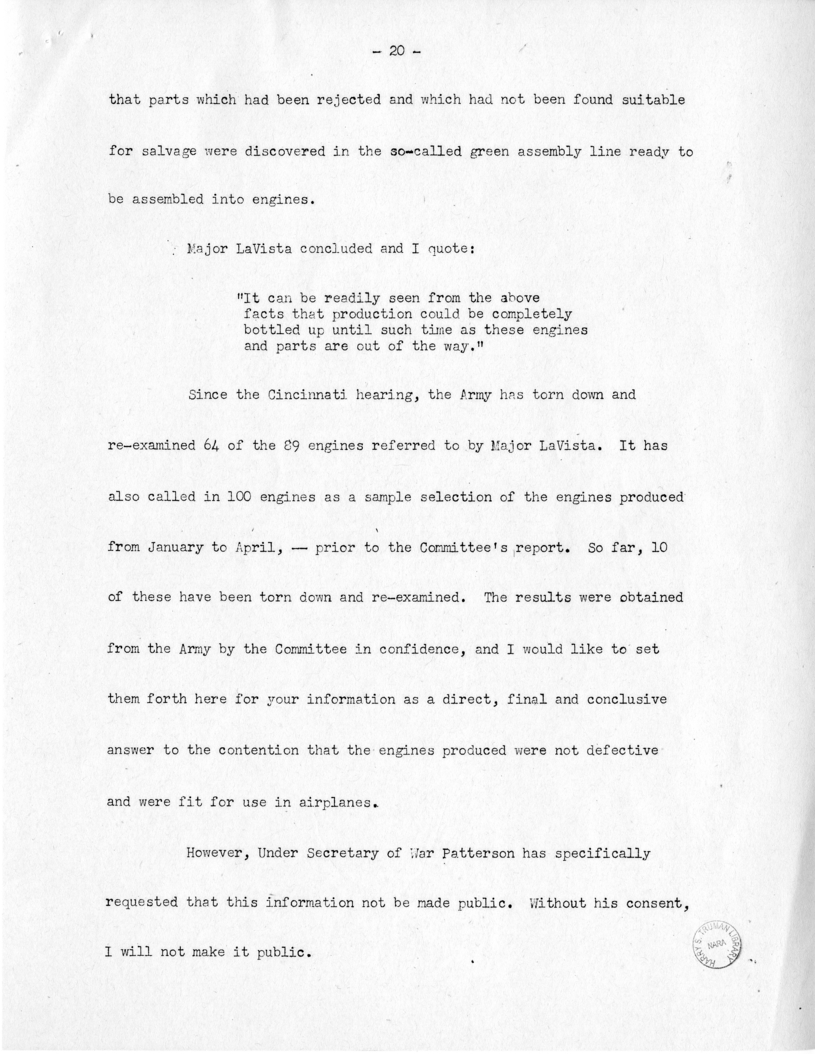 Speech of Senator Harry S. Truman at Shenandoah, Iowa