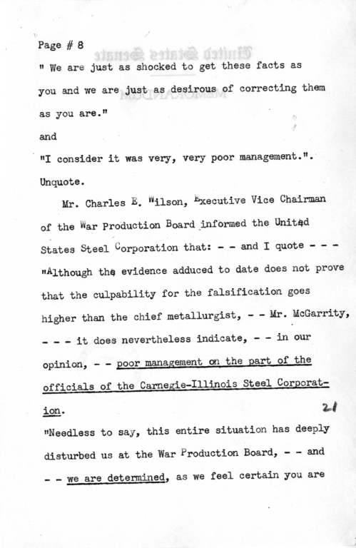 Draft Radio Speech of Senator Harry S. Truman Delivered at Shenandoah, Iowa